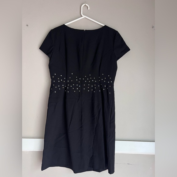 Donna Ricco Black Studded Mini Dress Size 14 - Picture 5 of 6
